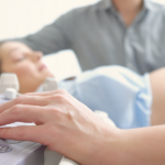 Sonografie bei schwangeren Frau